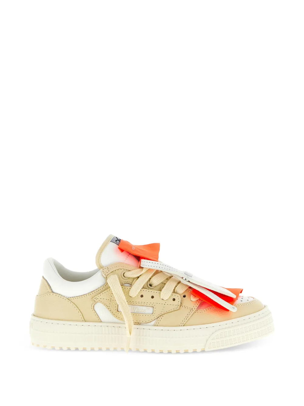 Off-White two-tone low top sneakers Beige