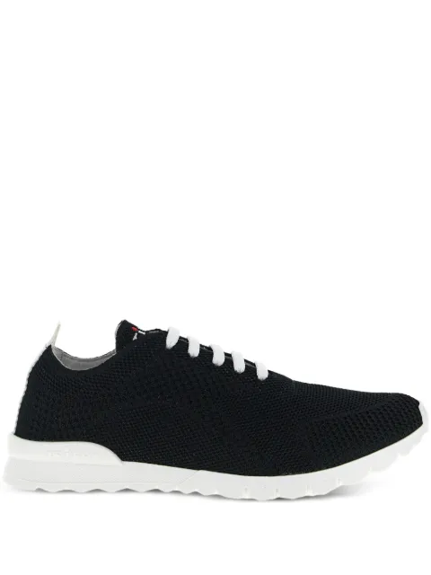 Kiton knitwear logo embroidery sneakers