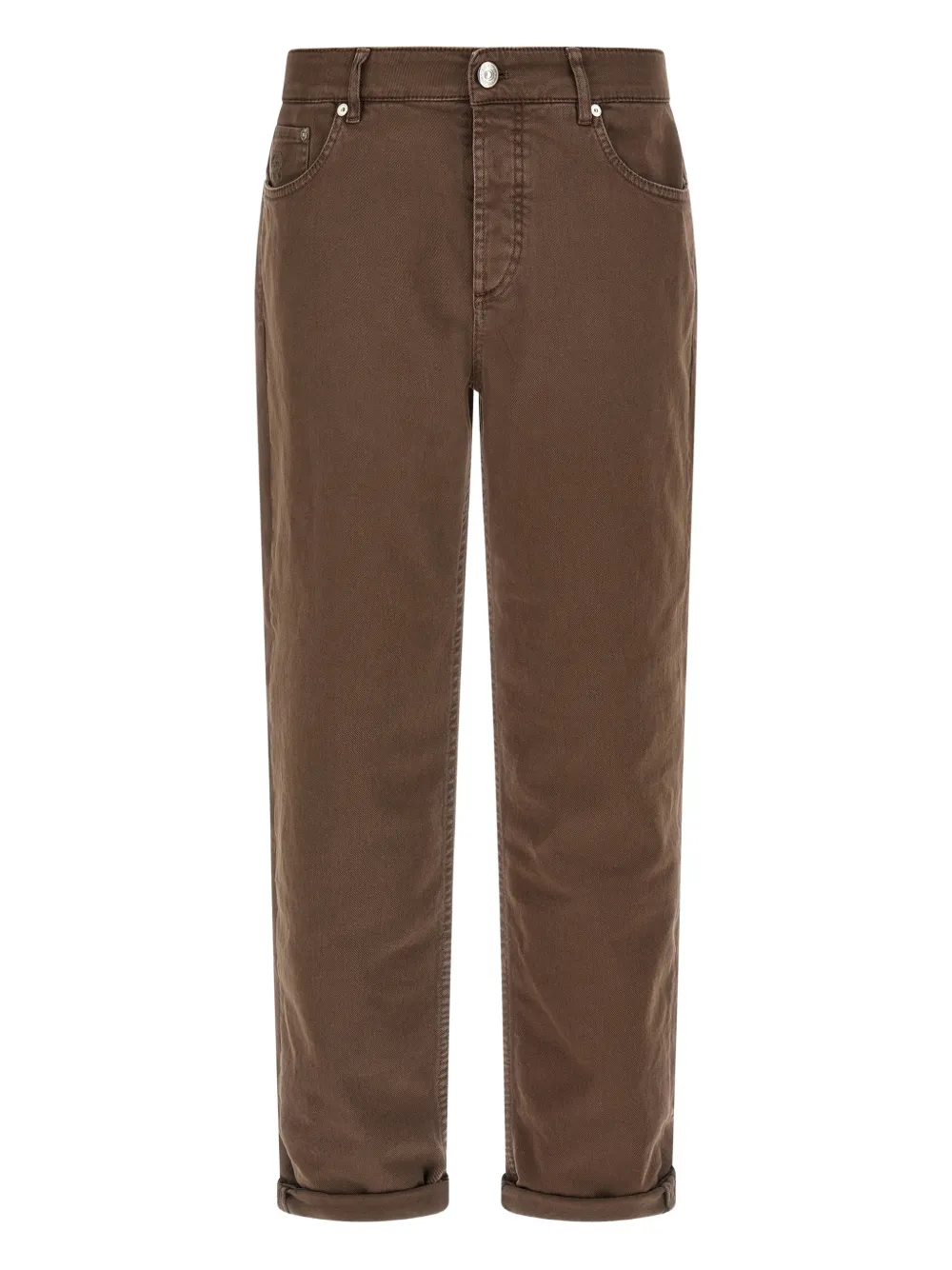 Brunello Cucinelli Garment-dyed jeans - Marrone