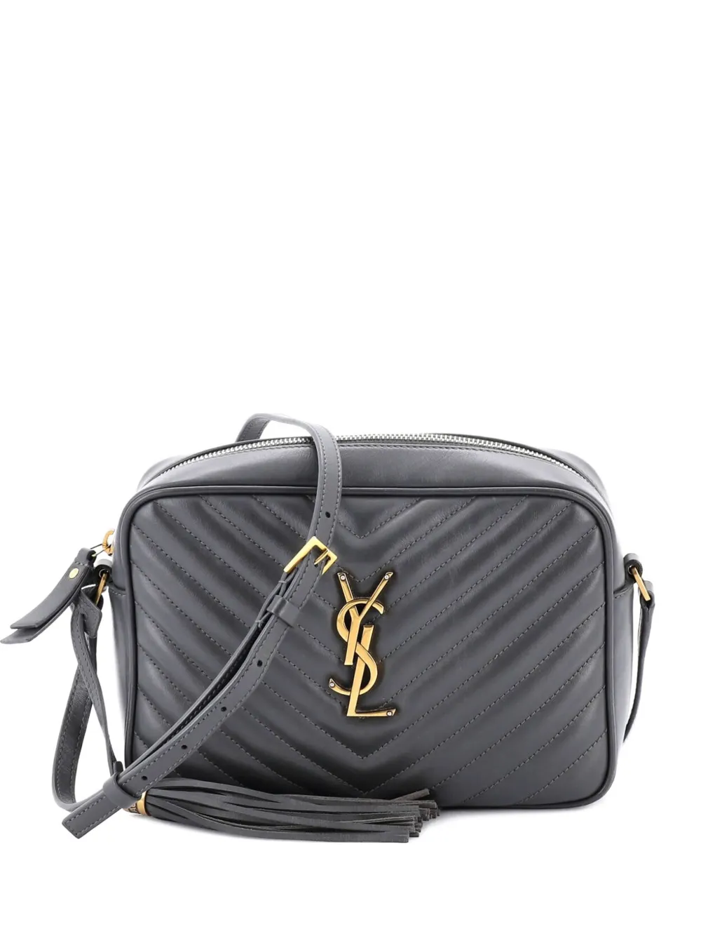 Saint Laurent Pre-Owned Lou Camera Bag Matelasse Chevron Leather Small crossbody bag - Grey