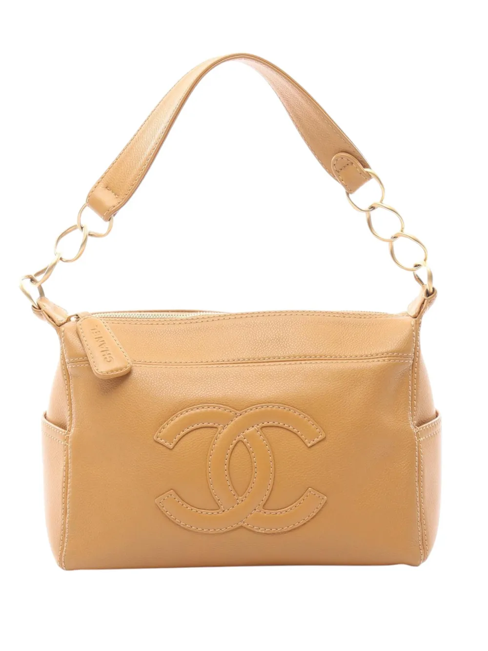 CHANEL Pre-Owned 2003-2004 CC Caviar shoulder bag - Marrone