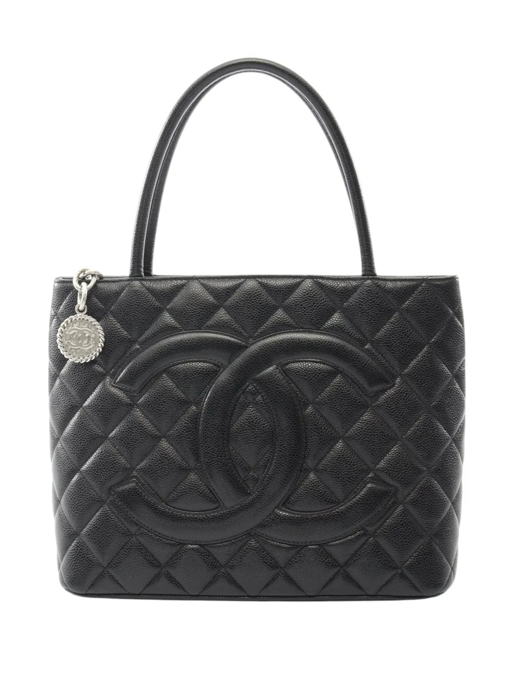 CHANEL Pre-Owned Borsa tote Medallion in pelle Caviar 2003-2004 - Nero