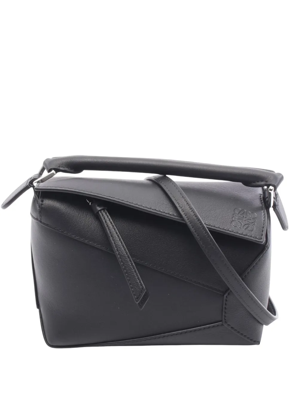 Loewe Pre-Owned 2010-2025 Mini Calfskin Puzzle Edge satchel - Nero