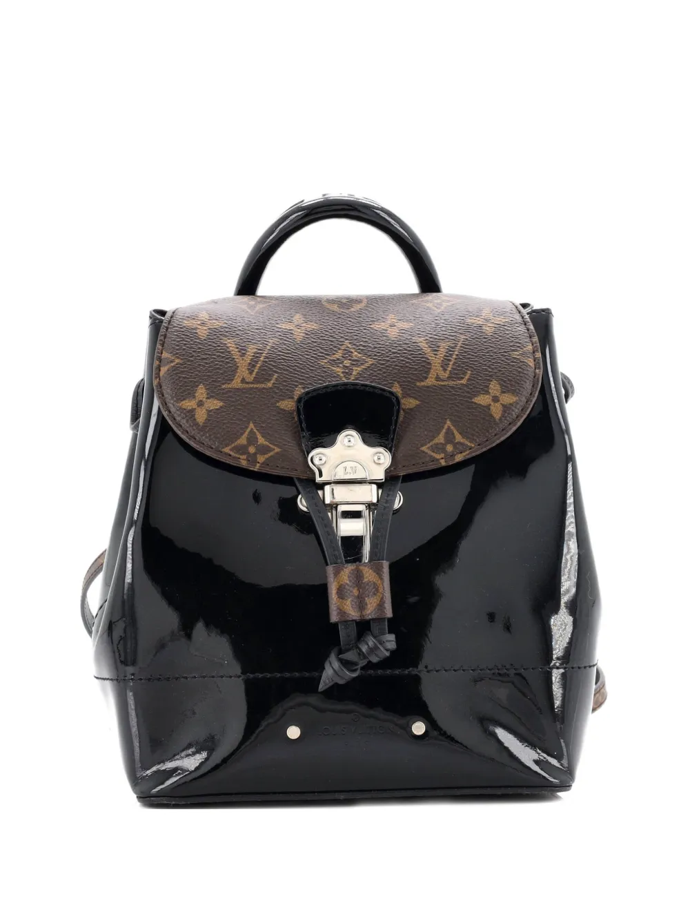 Louis Vuitton Pre-Owned Hot Springs Vernis with Monogram Canvas backpack - Black