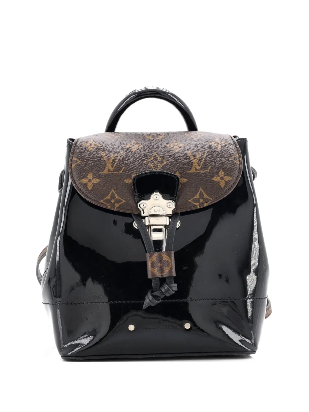 Louis Vuitton Pre-Owned Hot Springs Vernis with Monogram Canvas backpack - Black
