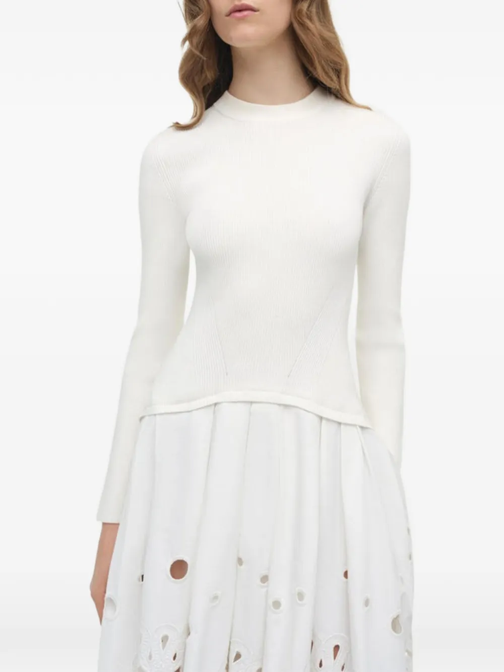 SIMKHAI Daila midi-jurk met uitgesneden details Wit
