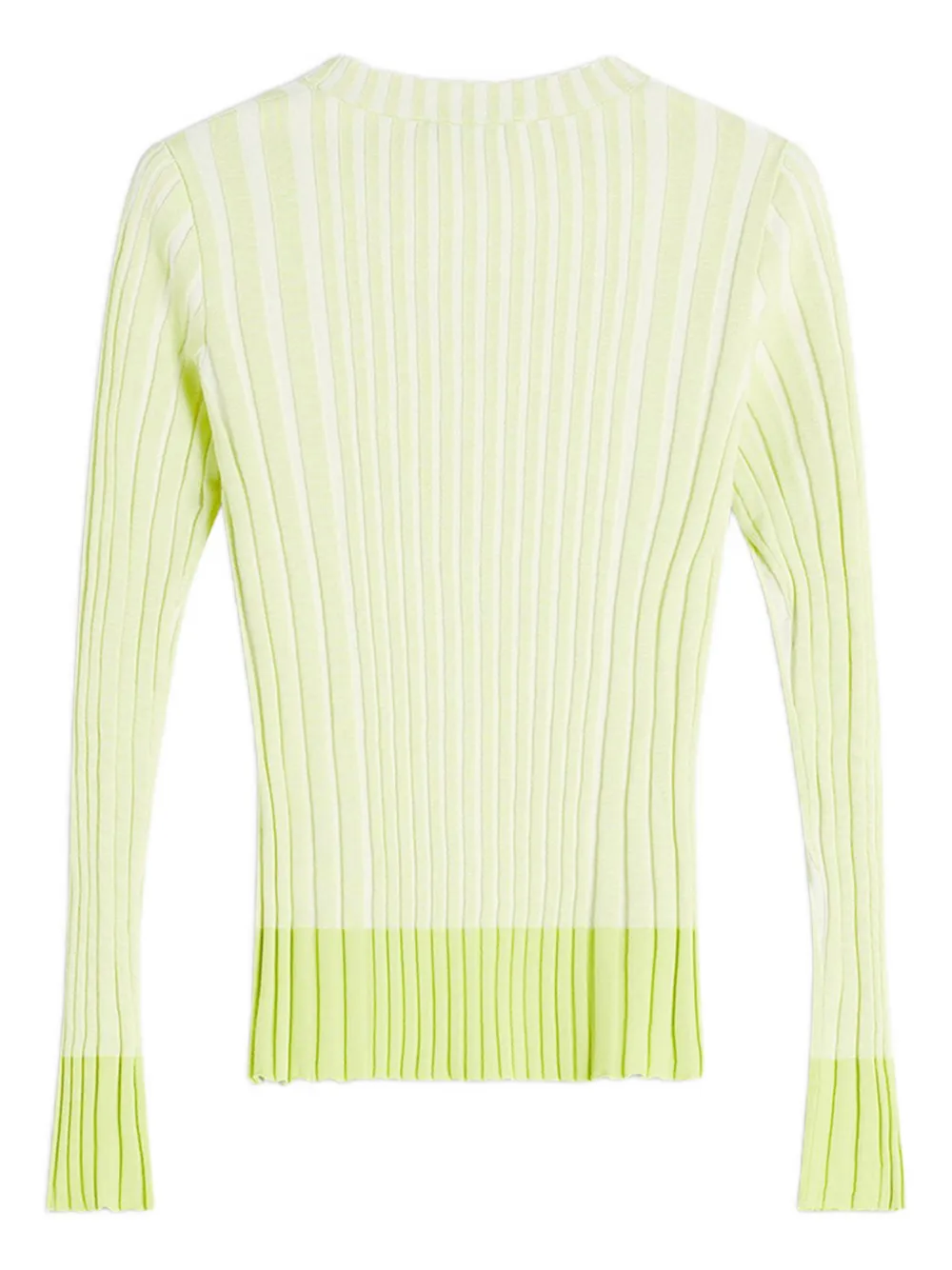 Maison Kitsuné Gestreepte trui met logo Geel