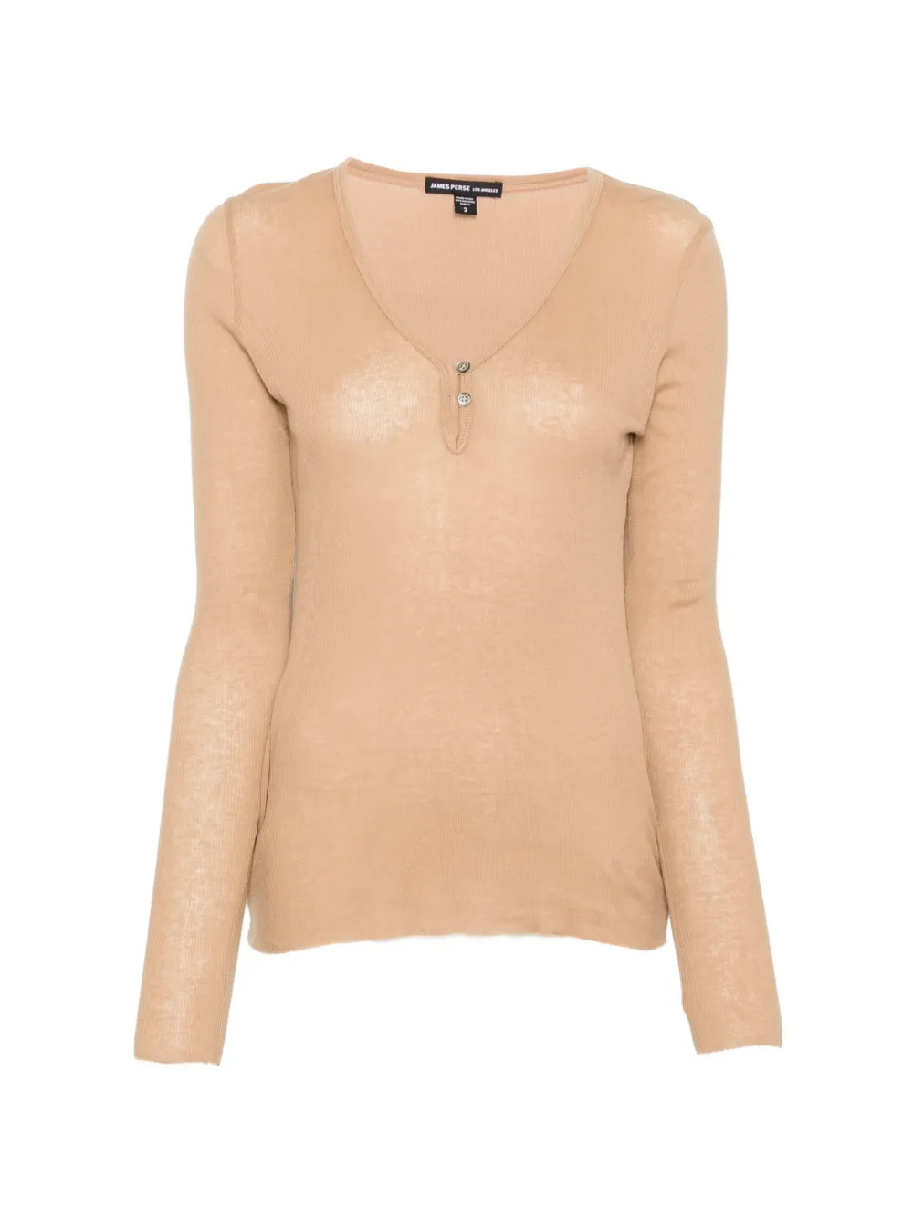 James Perse ribbed henley top - Toni neutri