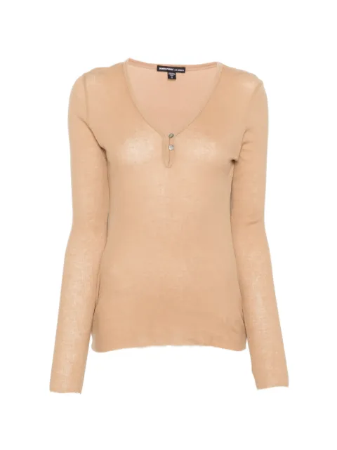 James Perse top Henley de canalé