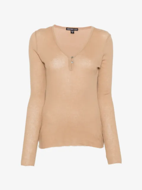 James Perse ribbed henley top