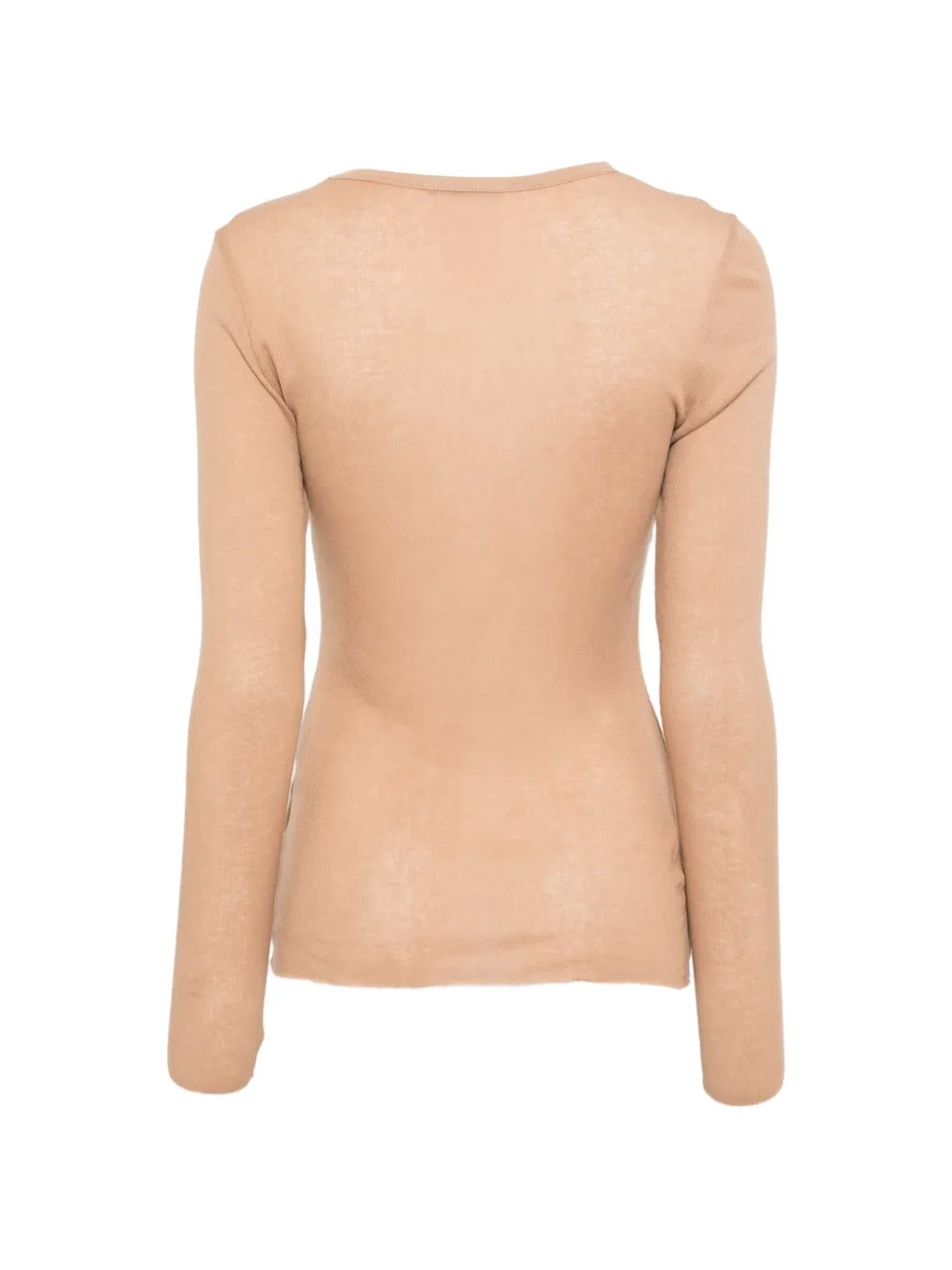 James Perse ribbed henley top - Beige