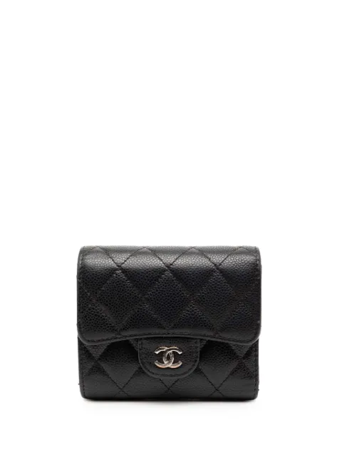 CHANEL Pre-Owned 2020 Classic Caviar Trifold Flap Wallet small wallets