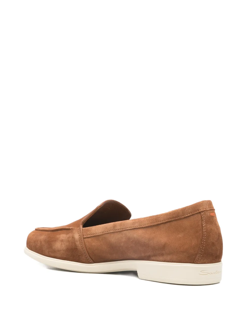 Santoni Malibu loafers met contrasterende zool Bruin