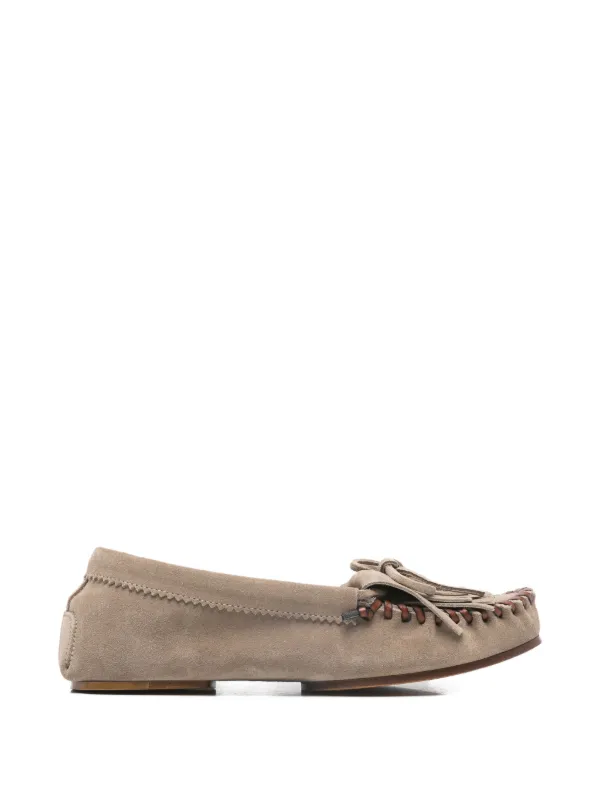 Paris Texas Indiana Round-toe Loafers in Neutrals