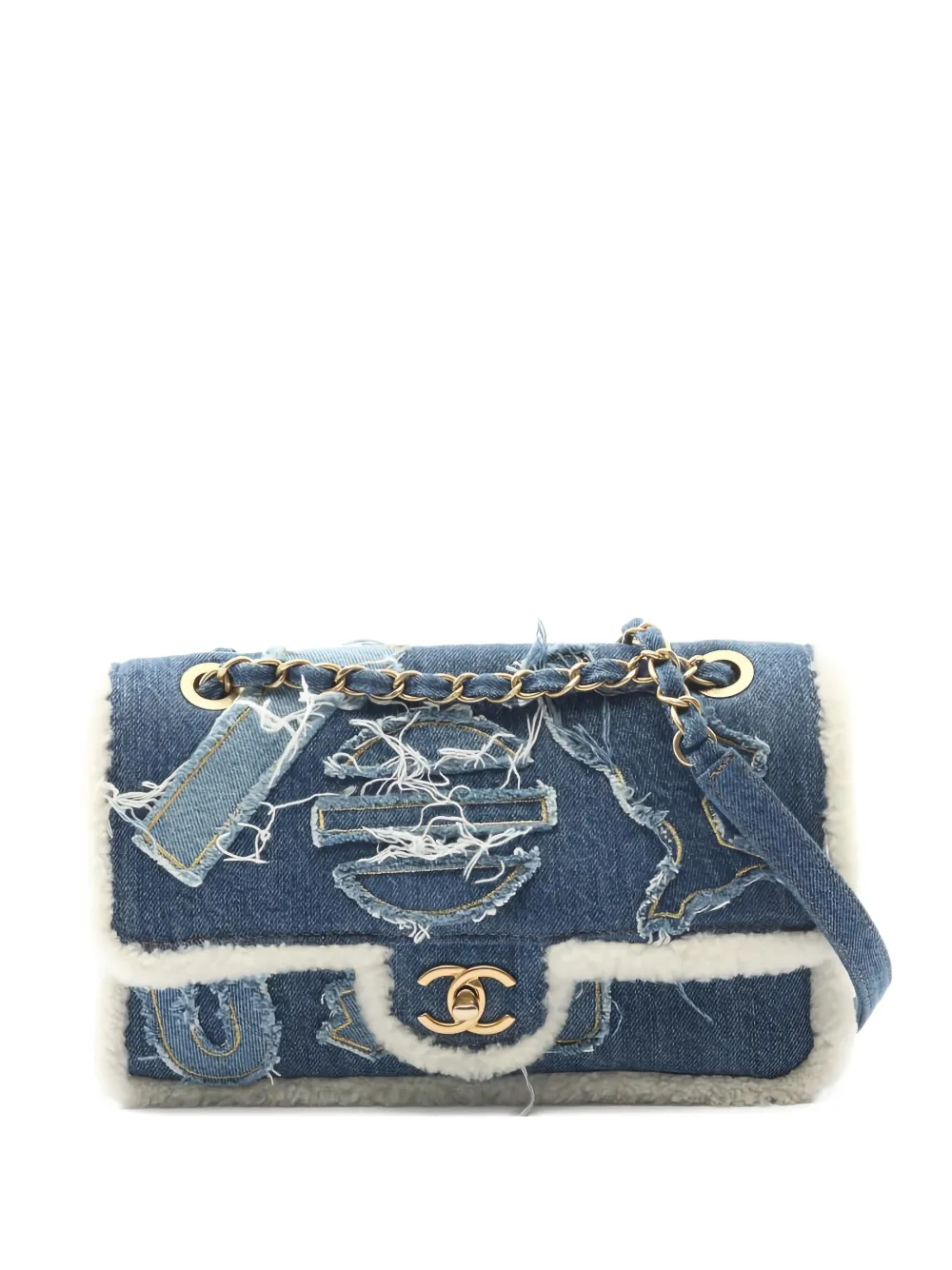 CHANEL Pre-Owned 2019 Egyptian denim shoulder bag - Blu