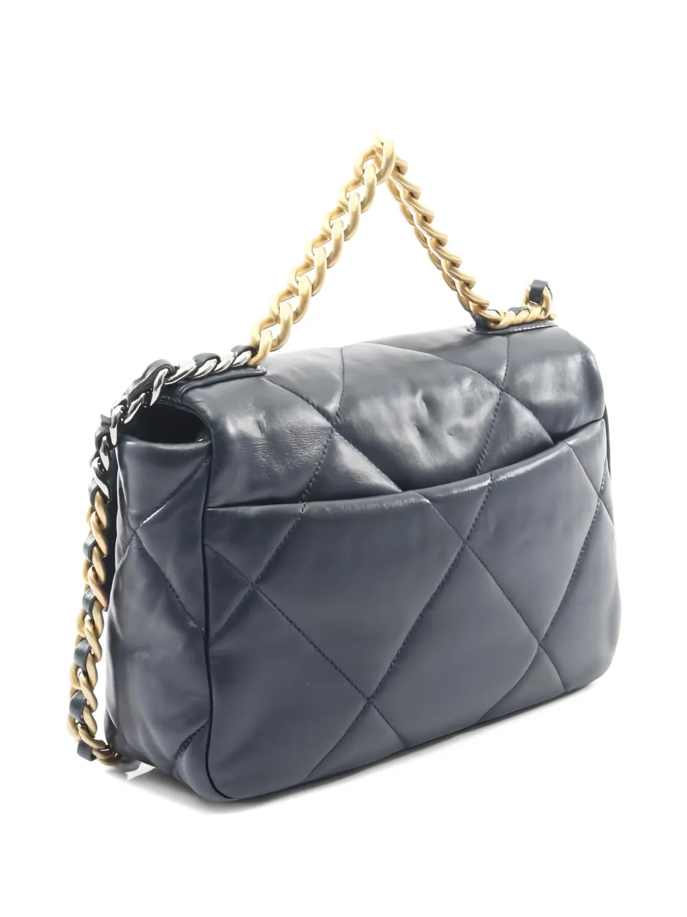 CHANEL Pre-Owned 2019 Matelasse interlocking-CC shoulder bag - Blauw