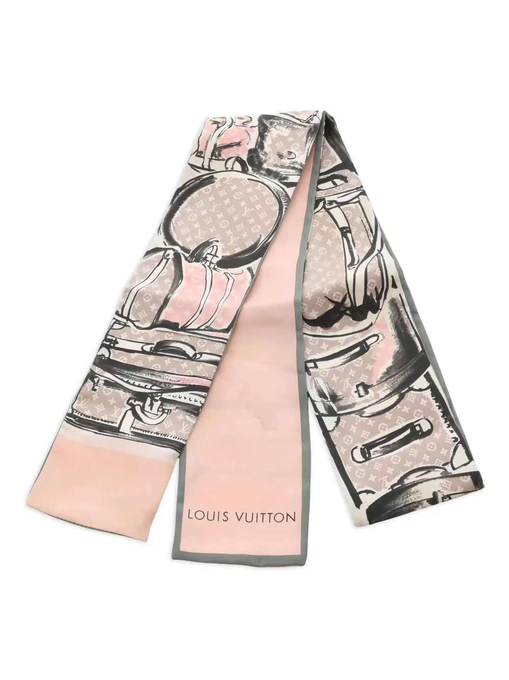 Louis Vuitton Pre-Owned 2018 trunk ribbon scarf - Rosa