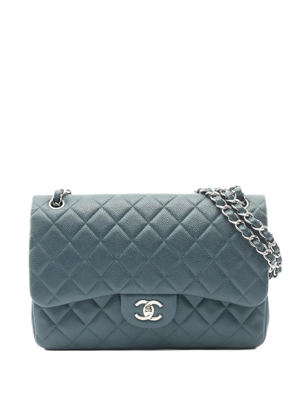 CHANEL Pre-Owned 2014-2015 30 Double Flap shoulder bag - Blu