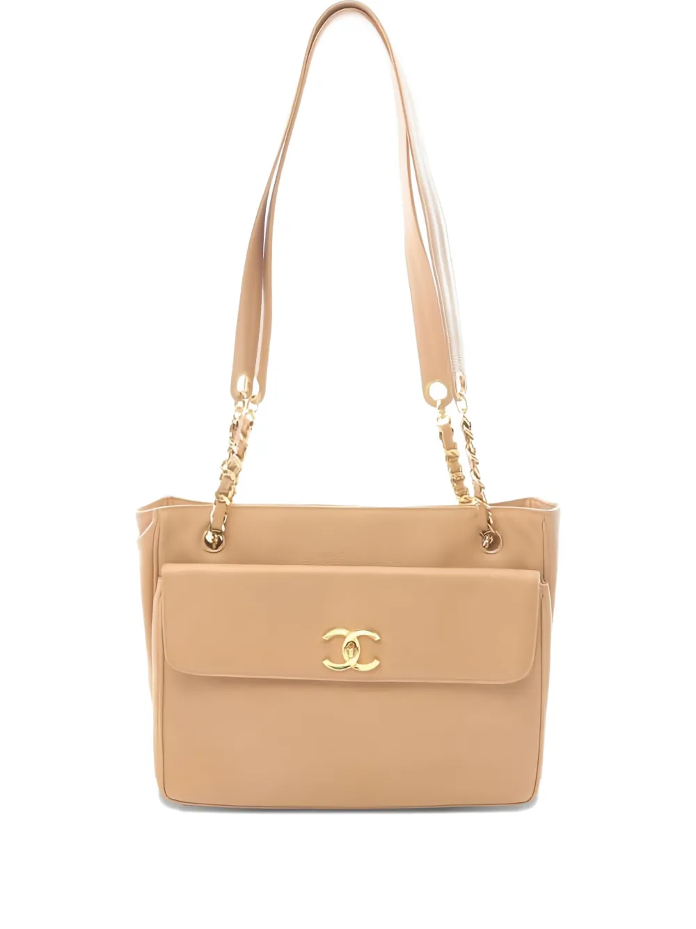 CHANEL Pre-Owned 1994-1996 Coco Mark shoulder bag - Toni neutri