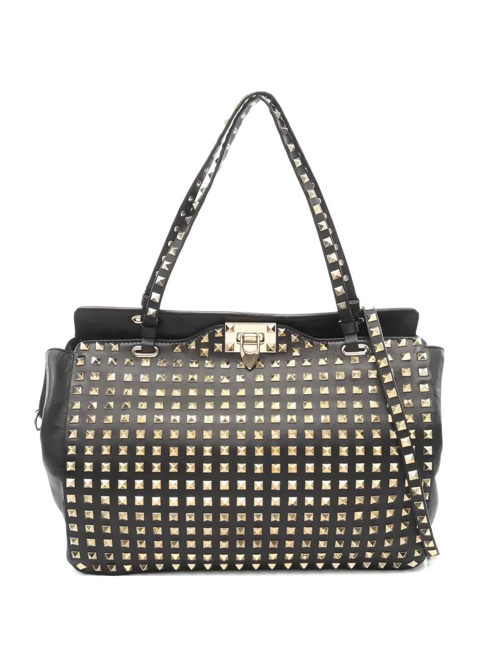 Valentino Garavani Pre-Owned 2000s Rockstud leather handbag - Nero