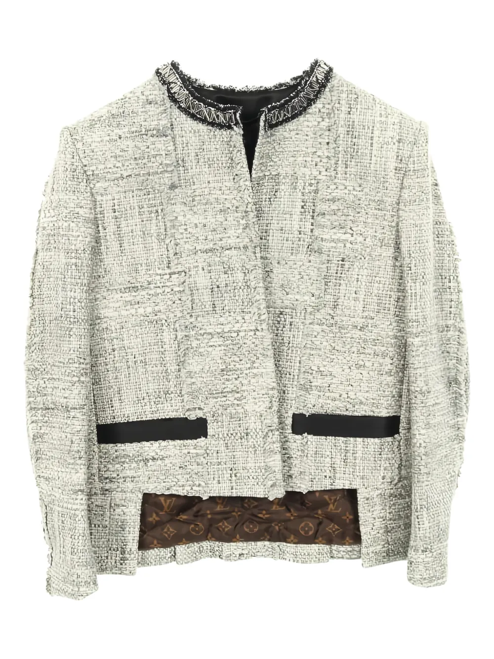 Louis Vuitton Pre-Owned 2010s tweed jacket - Grigio
