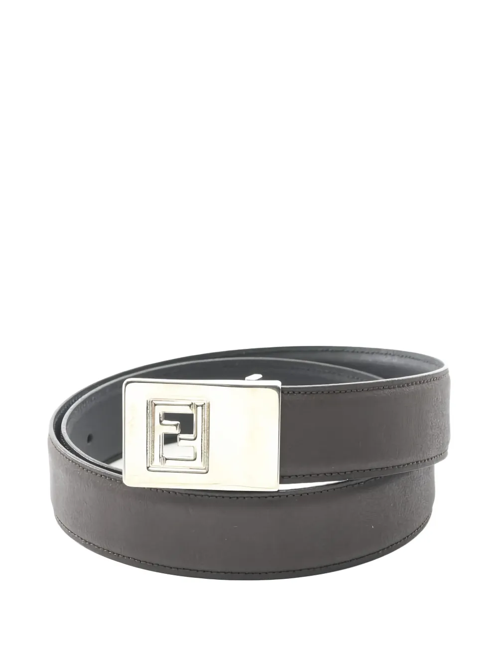 Fendi Pre-Owned 2000s logo-buckle leather belt - Marrone