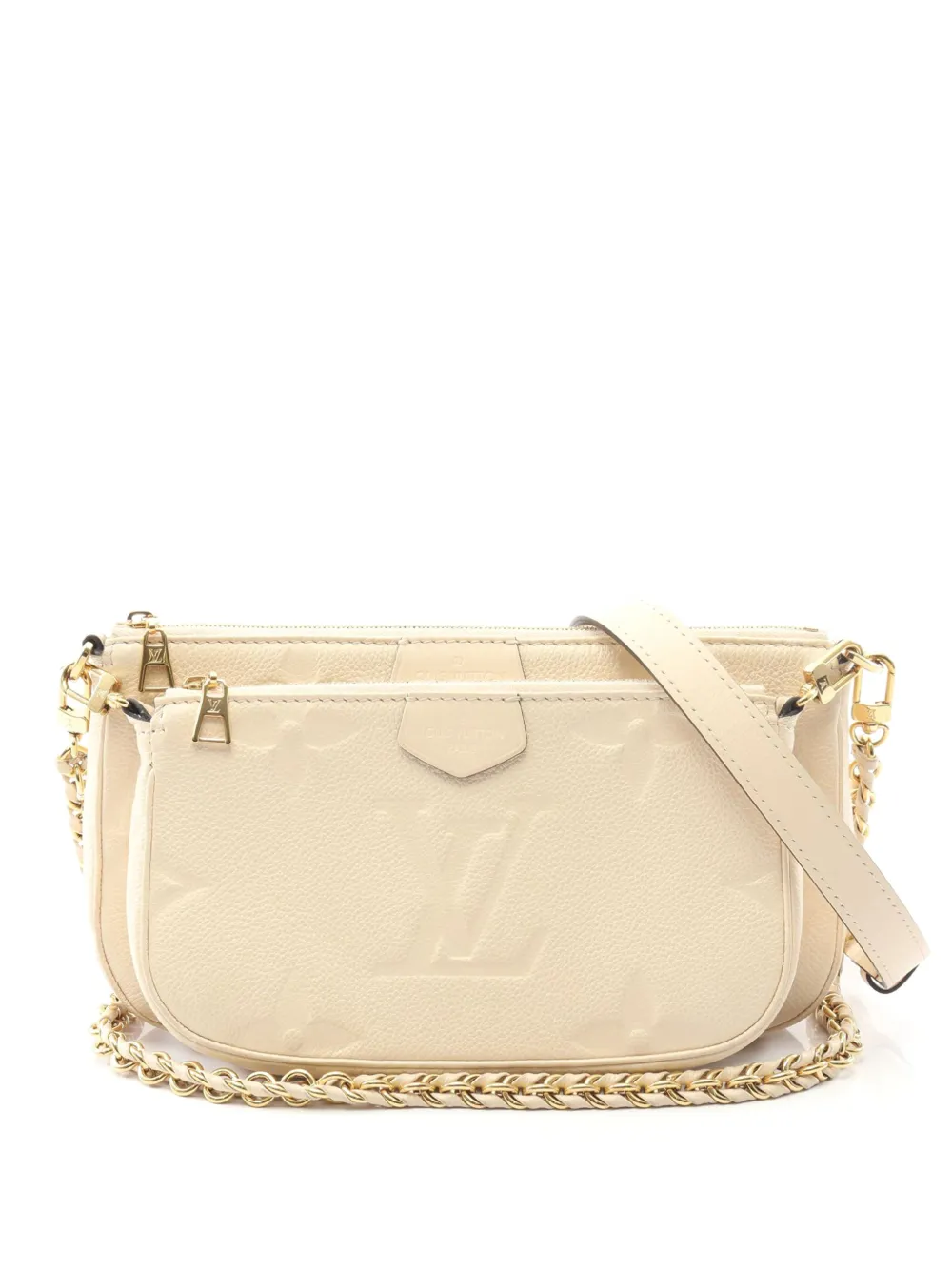 Louis Vuitton Pre-Owned 2021-2025 Monogram Giant Empreinte Multi Pochette Accessoires satchel - Marrone