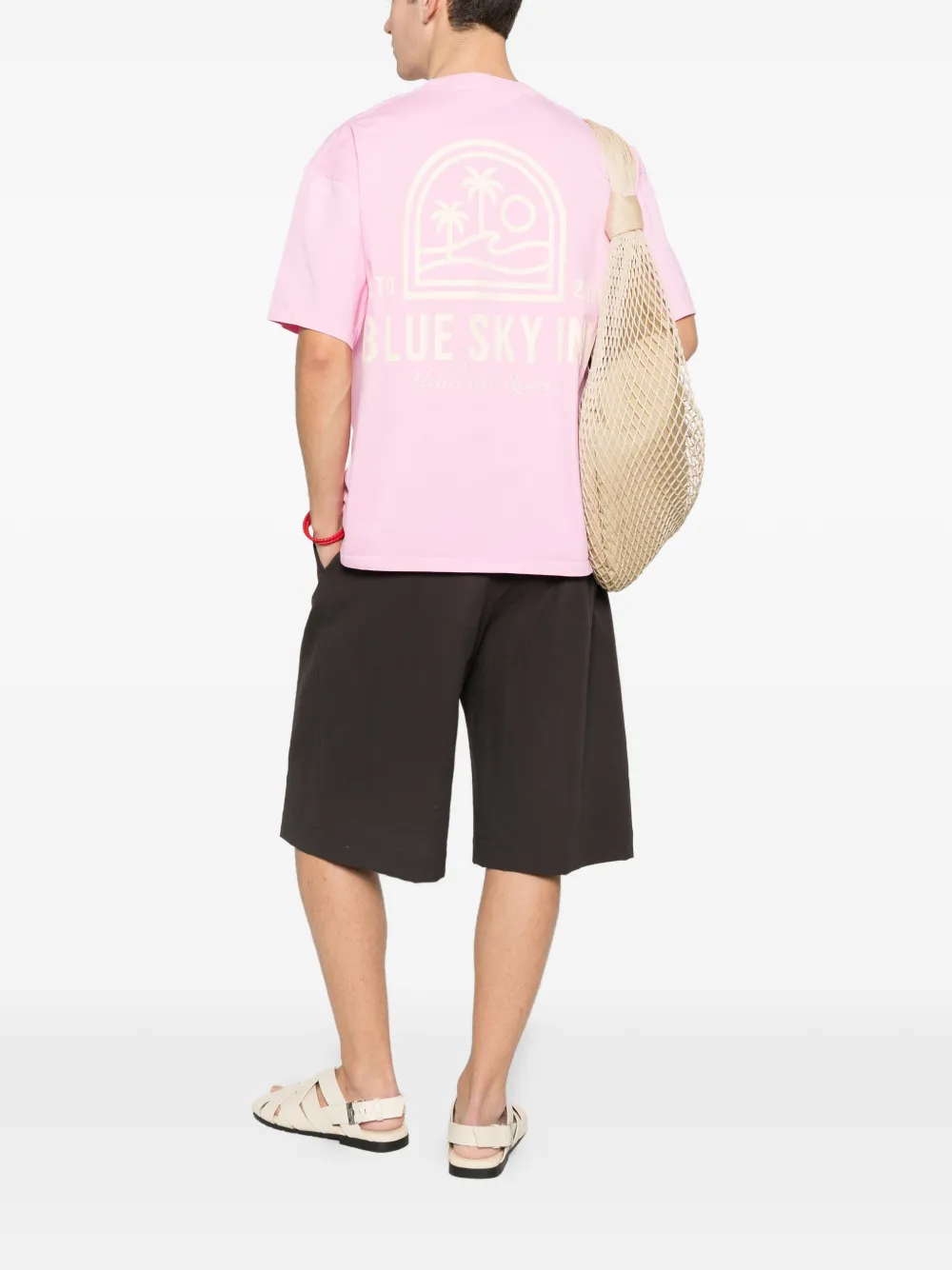 BLUE SKY INN logo resort T-shirt - Roze
