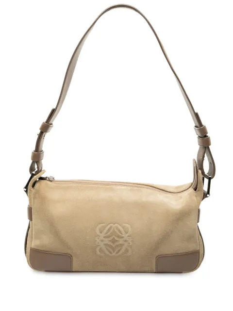 Loewe Pre-Owned 1990-2000 Suede Anagram shoulder bag