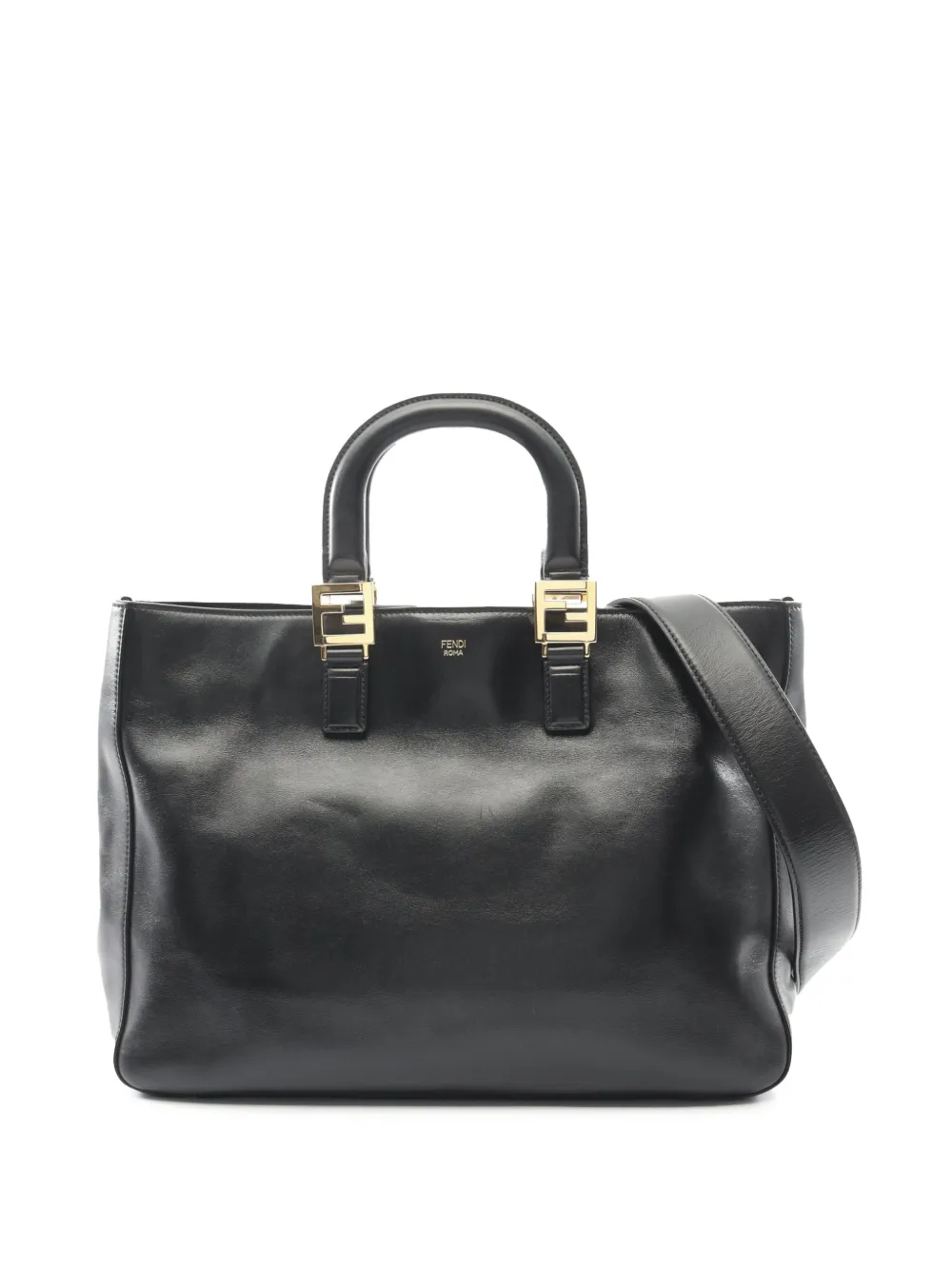Fendi Pre-Owned 2010-2025 Medium FF Leather tote bag - Nero