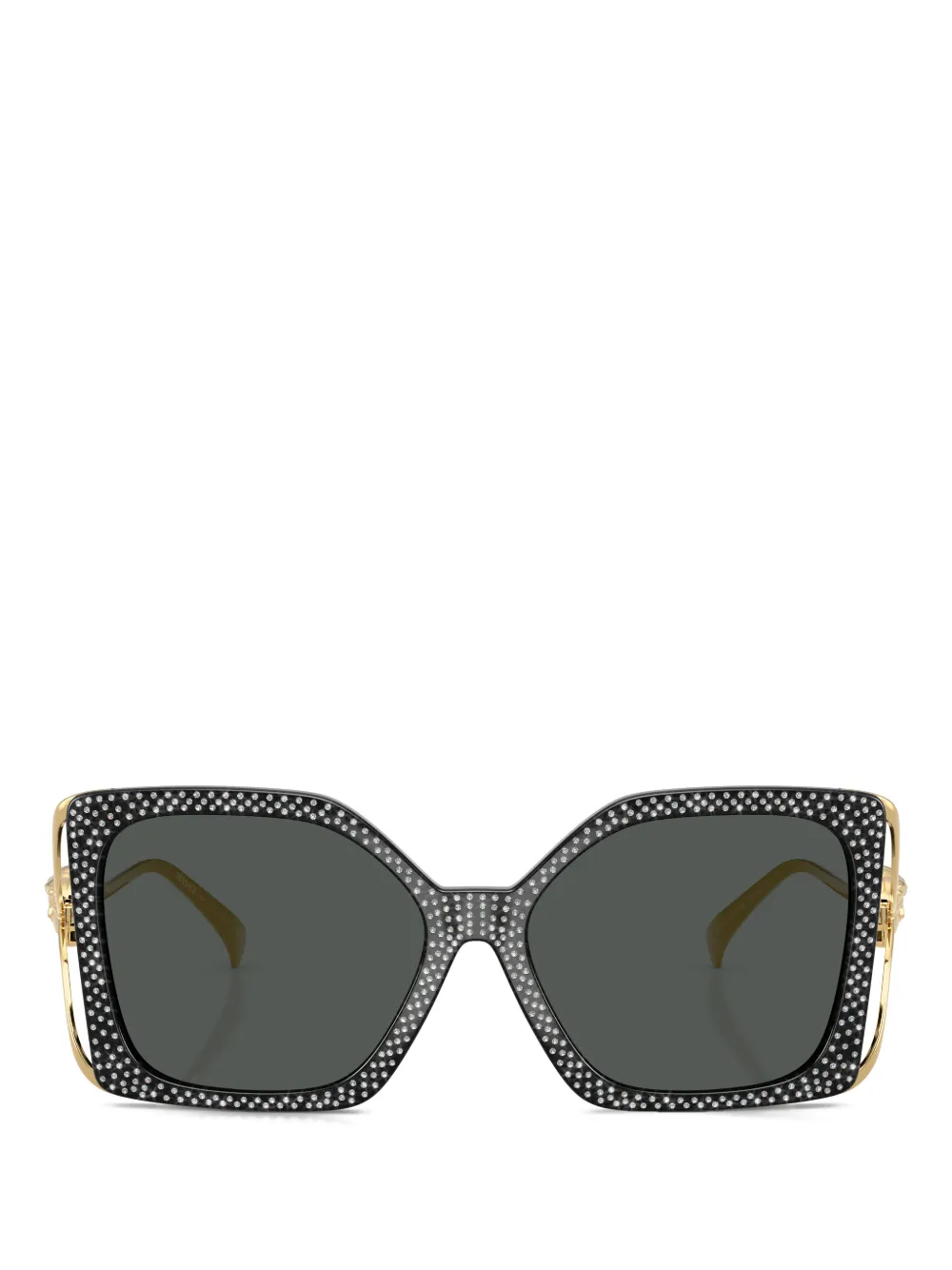 Versace Eyewear Zonnebril verfraaid met kristallen Zwart