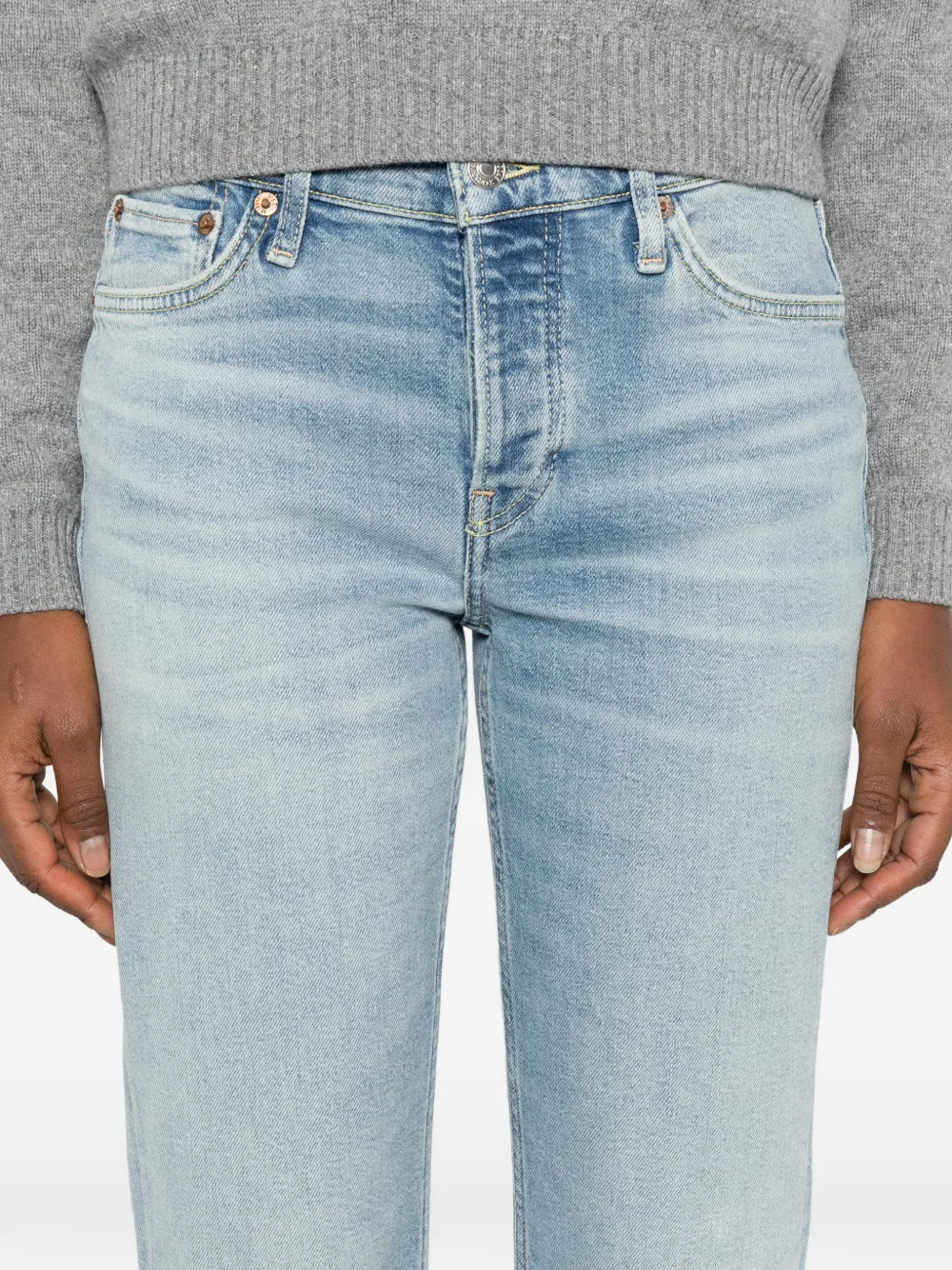 RE DONE Jeans met knoopsluiting Blauw