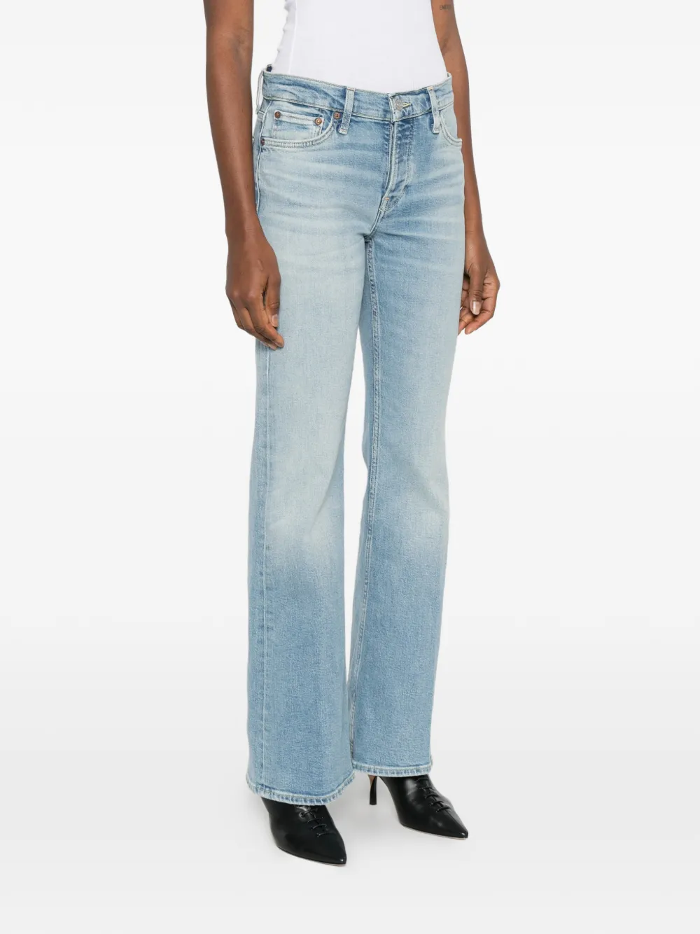 RE DONE Jeans met knoopsluiting Blauw