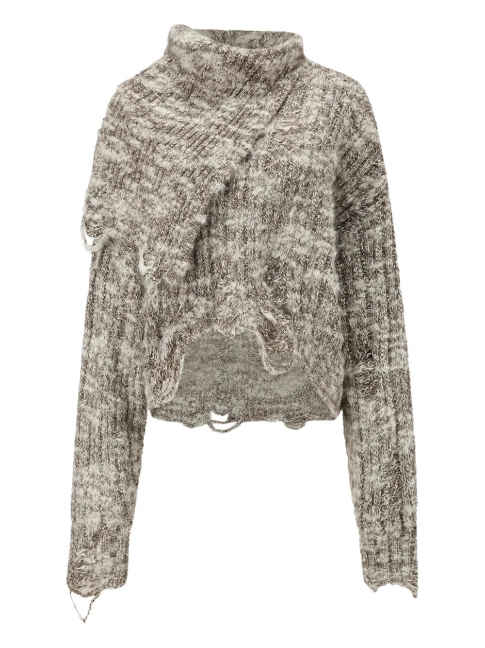 Oude Waag Distressed Sweater In Brown