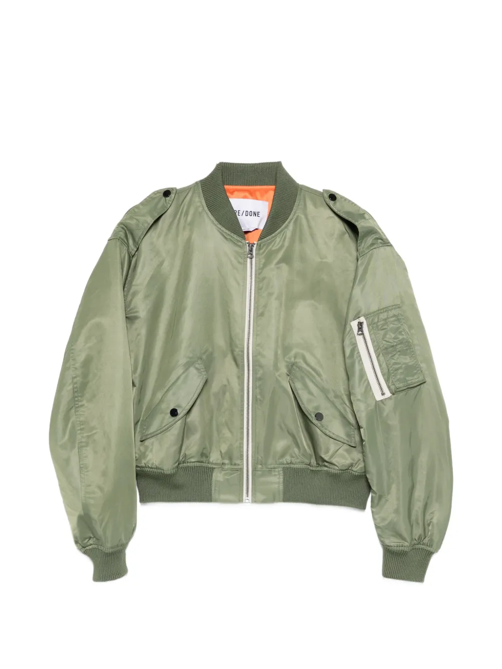 RE/DONE zip-fastening bomber jacket - Verde