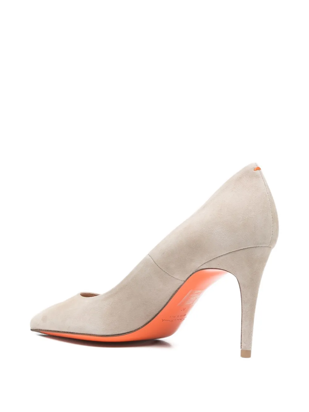 Santoni pointed heeled pumps Beige
