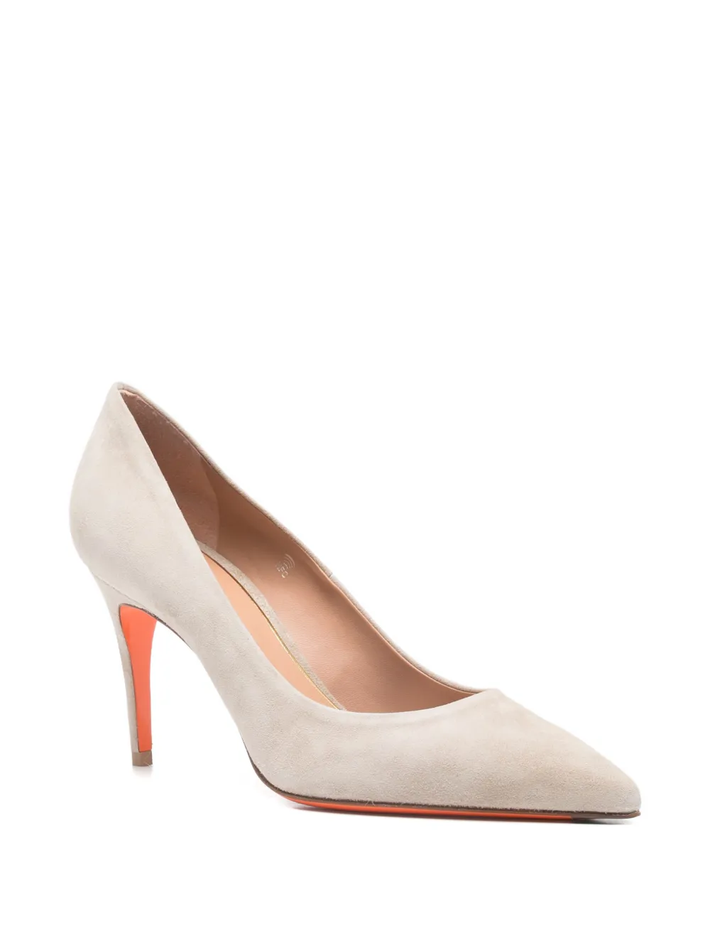 Santoni pointed heeled pumps Beige
