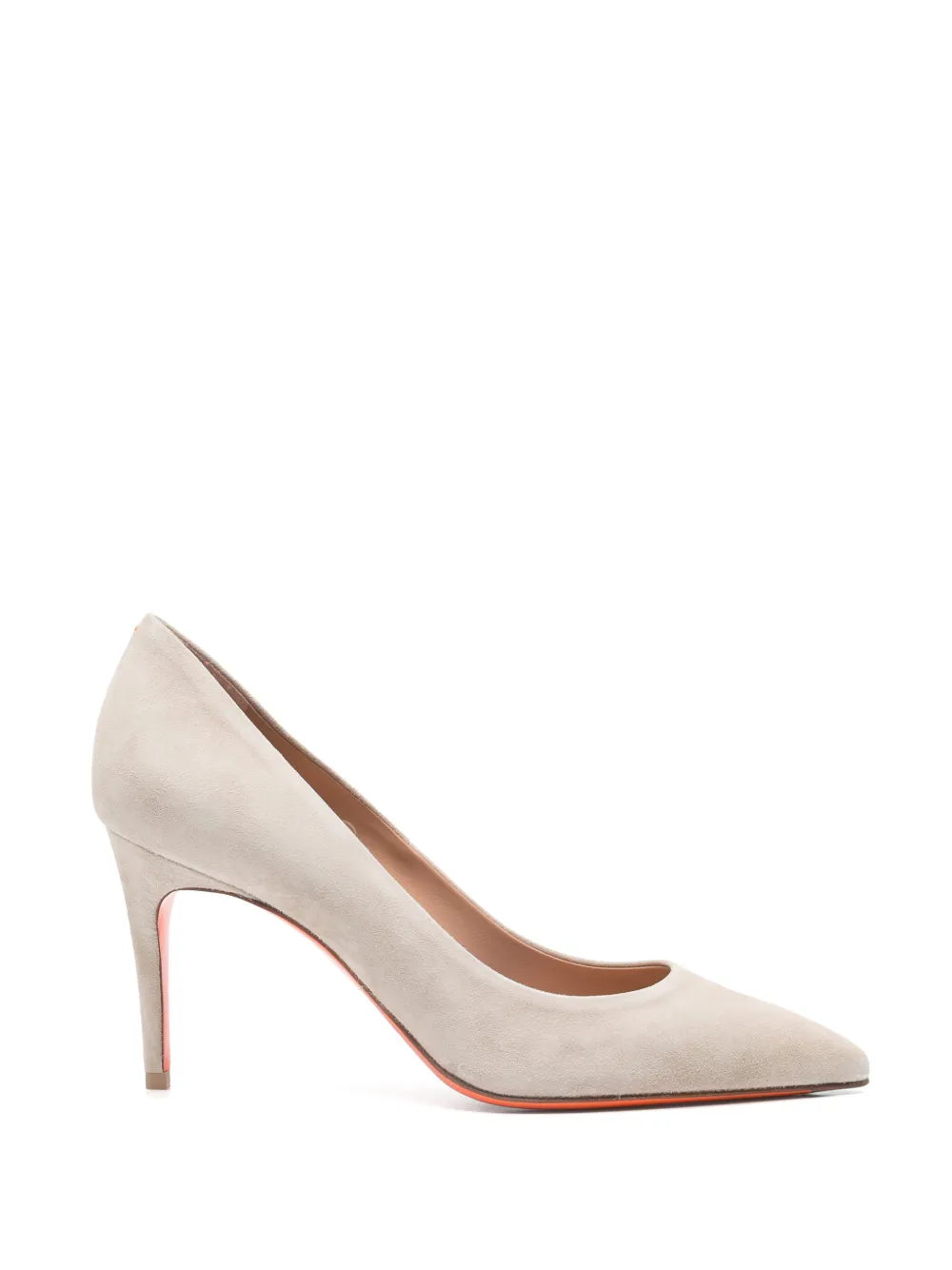 Santoni Pumps met puntige hak Beige
