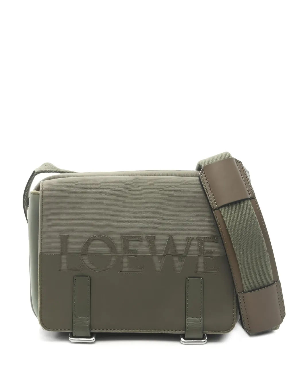 Loewe Pre-Owned 2000s xs Military leather messenger bag - Verde