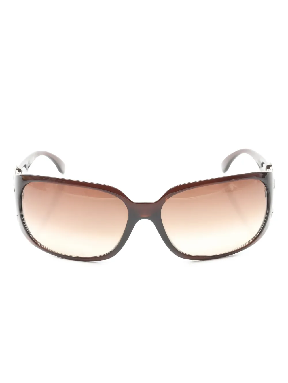 CHANEL Pre-Owned 1986-1988 logo sunglasses - Marrone