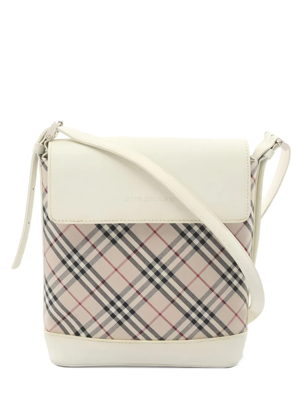 Burberry Pre-Owned Nova checked leather shoulder bag - Neutrals