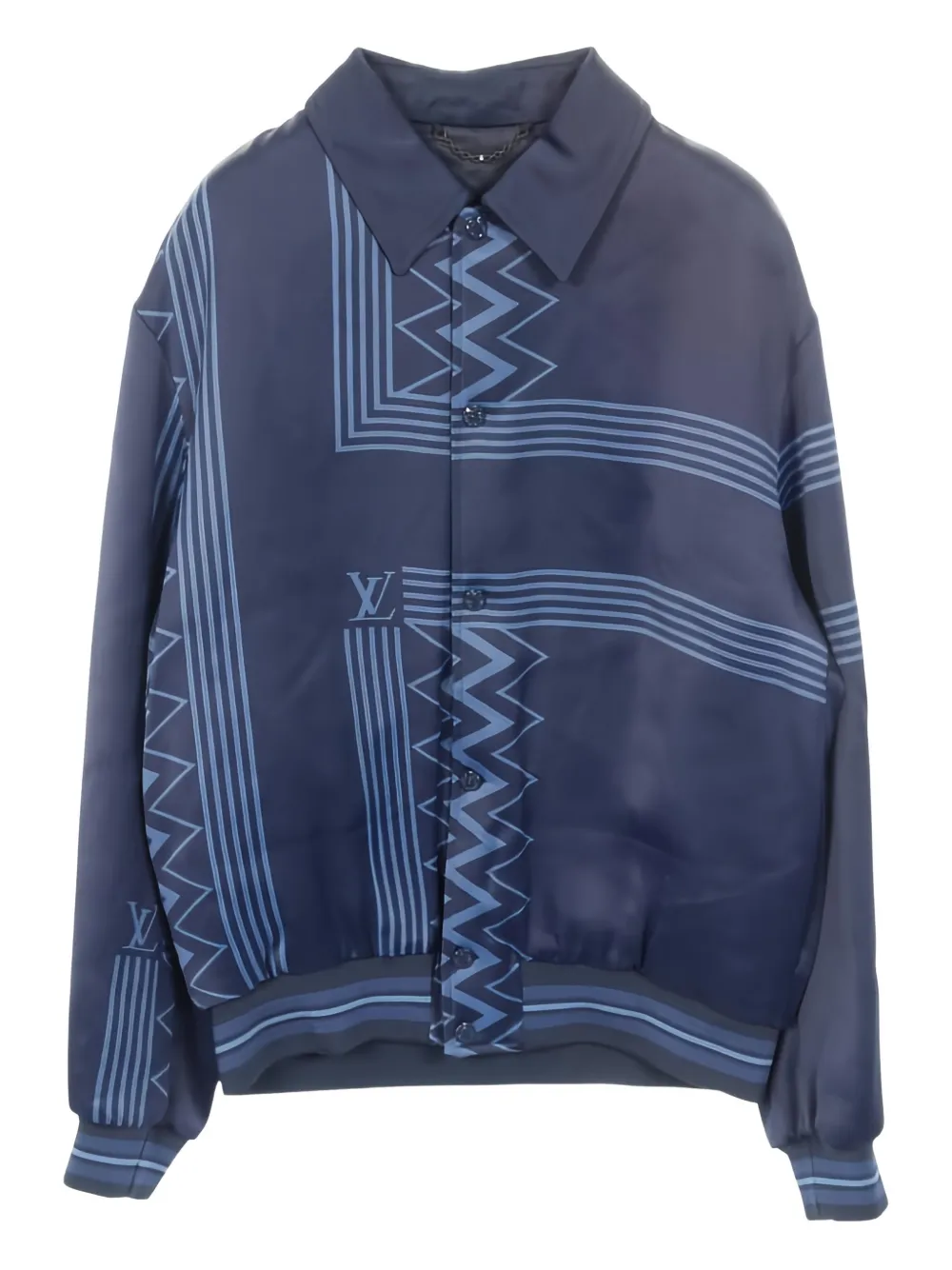 Louis Vuitton Pre-Owned 2010s Karakoram geometric jacket - Blu