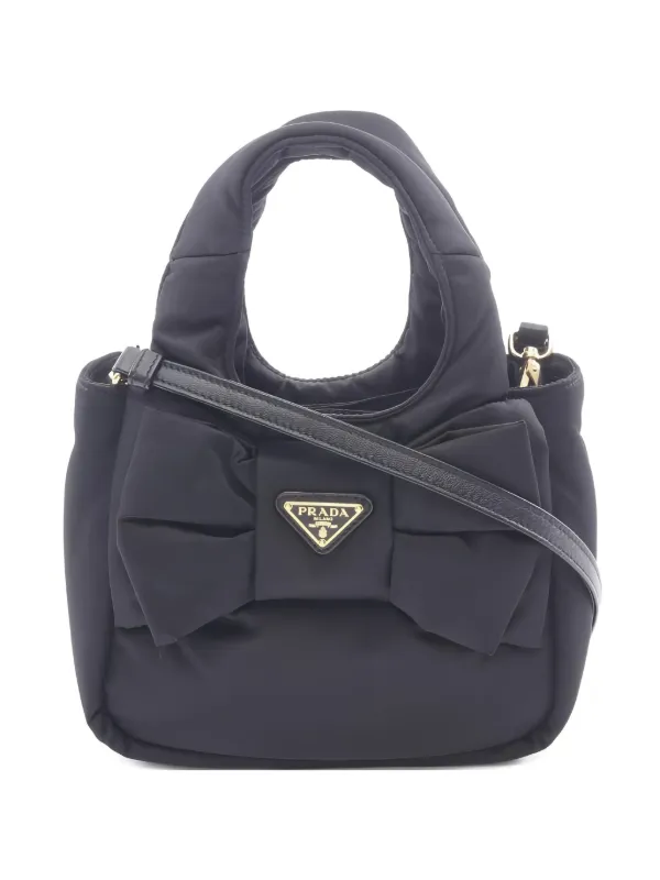 Prada Pre-Owned 2010s リボンディテール ハンドバッグ | ブラック