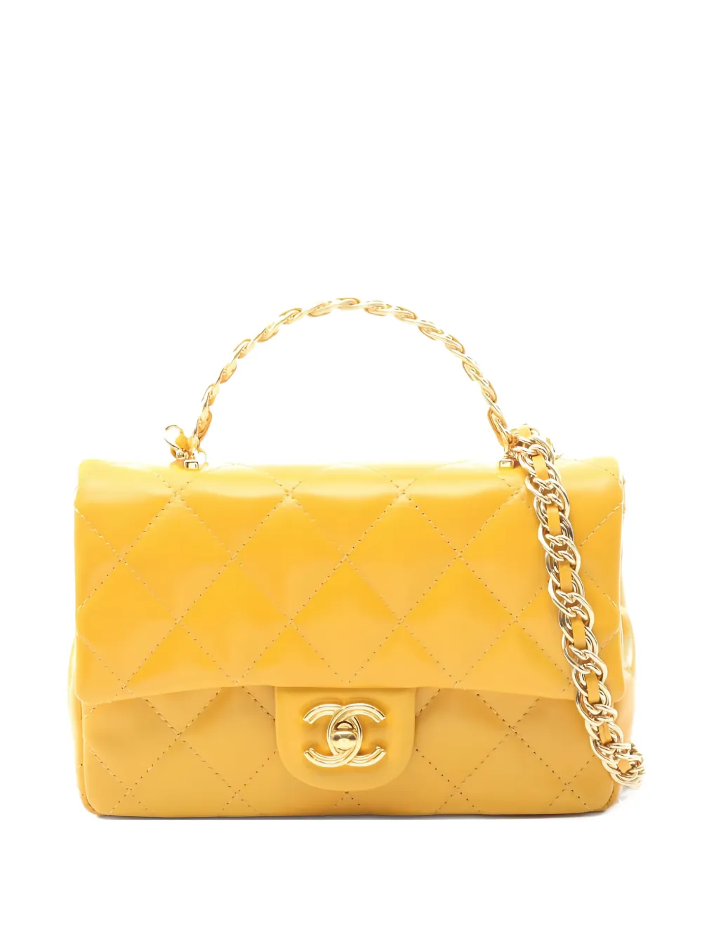 CHANEL Pre-Owned 2020 matelasse chain shoulder bag - Giallo