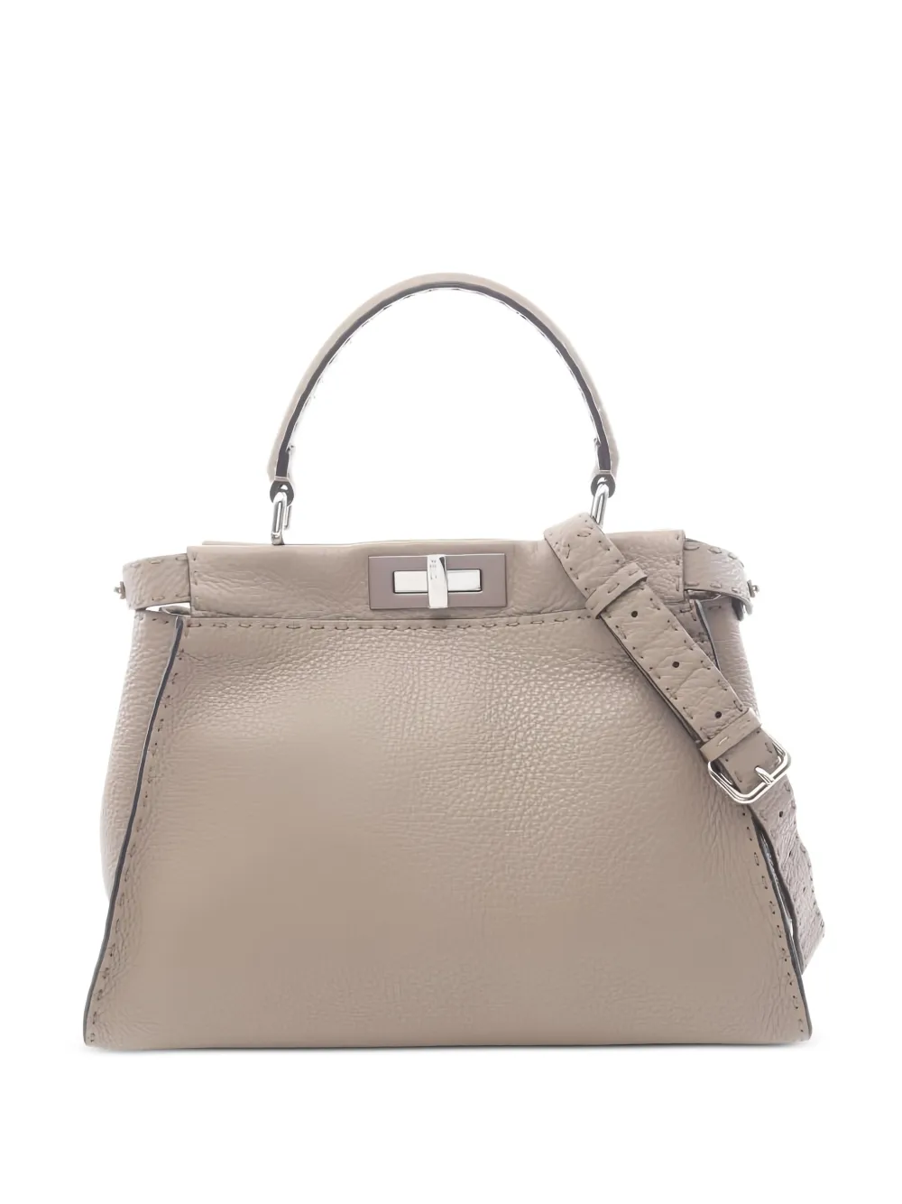 Fendi Pre-Owned 2010s Peekaboo leather tote bag - Toni neutri