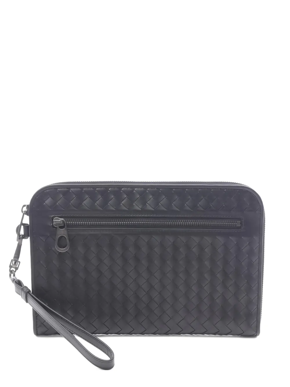 Bottega Veneta Pre-Owned 2010s intrecciato zip clutch bag - Nero