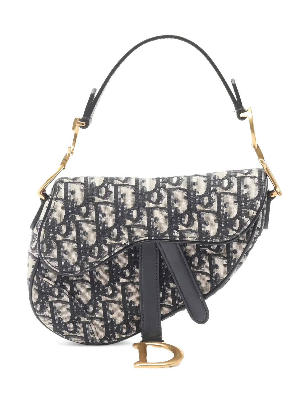 Christian Dior Pre-Owned 2010s mini Oblique jacquard Saddle shoulder bag - Toni neutri