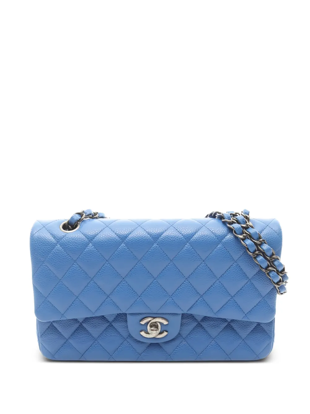 CHANEL Pre-Owned 2016-2017 Matelasse W flap chain shoulder bag - Blu