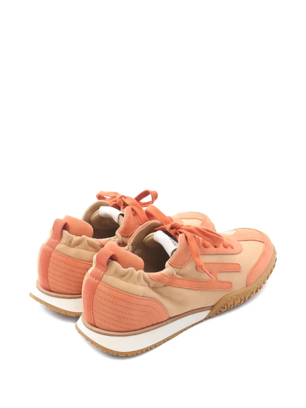 Herm&egrave;s Pre-Owned 2020s Jet suede panelled sneakers - Beige