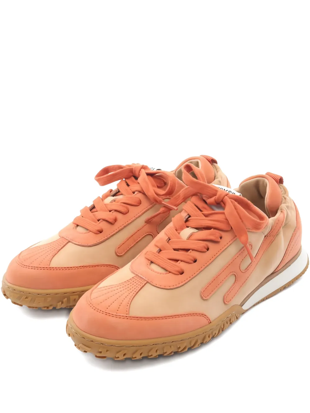 Hermès Pre-Owned 2020s Jet suede panelled sneakers - Toni neutri